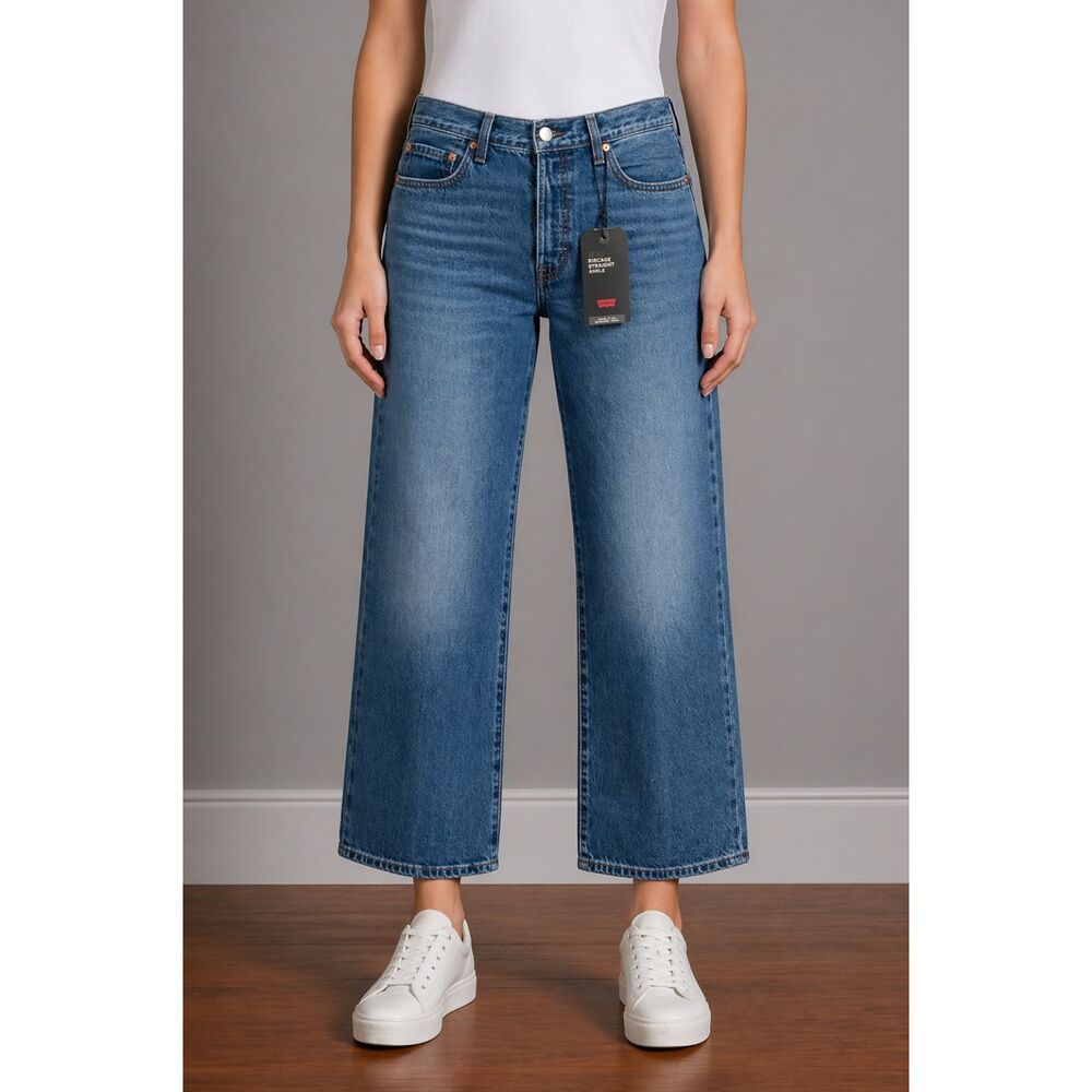 Levi’s Premium Ribcage Straight Leg Ankle Jeans Blue 31
